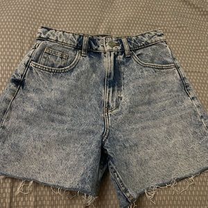 Zara jean shorts super cute! high waisted and they are long size 2